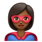superhero: medium-dark skin tone untuk platform Whatsapp
