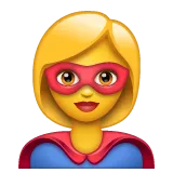 Whatsapp प्लेटफ़ॉर्म के लिए woman superhero