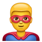 Whatsapp 平台中的 man superhero