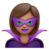 supervillain: medium skin tone สำหรับแพลตฟอร์ม Whatsapp