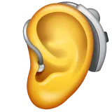ear with hearing aid för Whatsapp-plattform