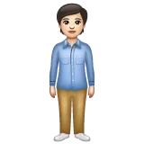 person standing: light skin tone für Whatsapp Plattform