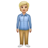 person standing: medium-light skin tone untuk platform Whatsapp