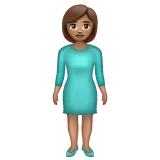Whatsapp platformu için woman standing: medium skin tone