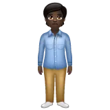 person standing: dark skin tone pentru platforma Whatsapp