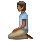 person kneeling: medium-dark skin tone pentru platforma Whatsapp
