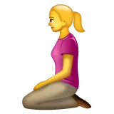 woman kneeling لمنصة Whatsapp