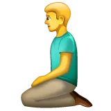 Whatsapp platformu için man kneeling