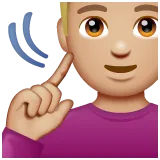 Whatsapp cho nền tảng deaf man: medium-light skin tone