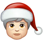 Mx Claus: light skin tone لمنصة Whatsapp