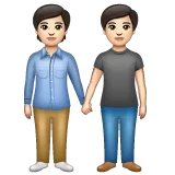 Whatsapp cho nền tảng people holding hands: light skin tone