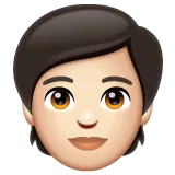Whatsapp 플랫폼을 위한 person: light skin tone
