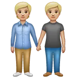 people holding hands: medium-light skin tone pentru platforma Whatsapp