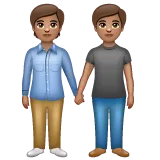 people holding hands: medium skin tone untuk platform Whatsapp
