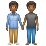 Whatsapp 플랫폼을 위한 people holding hands: medium-dark skin tone