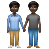 Whatsapp 플랫폼을 위한 people holding hands: dark skin tone