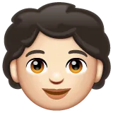 Whatsapp 플랫폼을 위한 child: light skin tone