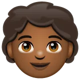 child: medium-dark skin tone untuk platform Whatsapp