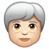 older person: light skin tone untuk platform Whatsapp