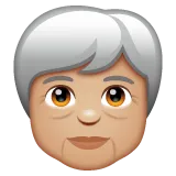 older person: medium-light skin tone สำหรับแพลตฟอร์ม Whatsapp