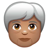 Whatsapp dla platformy older person: medium skin tone