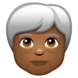 older person: medium-dark skin tone สำหรับแพลตฟอร์ม Whatsapp