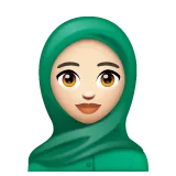 woman with headscarf: light skin tone untuk platform Whatsapp