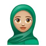 woman with headscarf: medium-light skin tone untuk platform Whatsapp