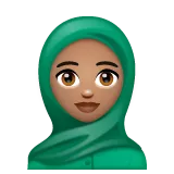 woman with headscarf: medium skin tone สำหรับแพลตฟอร์ม Whatsapp