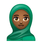 woman with headscarf: medium-dark skin tone สำหรับแพลตฟอร์ม Whatsapp