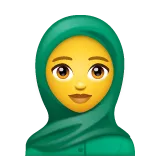 woman with headscarf för Whatsapp-plattform