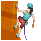 woman climbing: light skin tone für Whatsapp Plattform