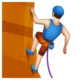 person climbing: light skin tone pentru platforma Whatsapp