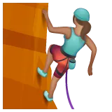woman climbing: medium skin tone für Whatsapp Plattform