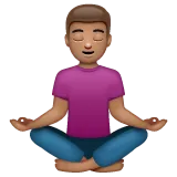 Whatsapp dla platformy person in lotus position: medium skin tone