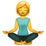 woman in lotus position for Whatsapp platform