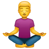 person in lotus position for Whatsapp platform