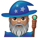 man mage: medium skin tone untuk platform Whatsapp