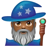 man mage: medium-dark skin tone for Whatsapp-plattformen