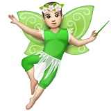 Whatsapp platformon a(z) man fairy: light skin tone képe