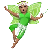 Whatsapp 平台中的 man fairy: medium skin tone