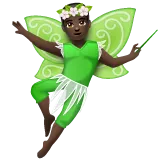 Whatsapp 平台中的 man fairy: dark skin tone