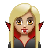 woman vampire: medium-light skin tone til Whatsapp platform