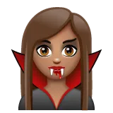 woman vampire: medium skin tone สำหรับแพลตฟอร์ม Whatsapp