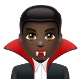 man vampire: dark skin tone alustalla Whatsapp