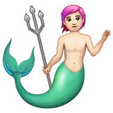 merman: light skin tone for Whatsapp platform