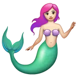 merperson: light skin tone für Whatsapp Plattform