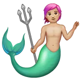Whatsapp dla platformy merman: medium-light skin tone