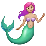 merperson: medium-light skin tone untuk platform Whatsapp
