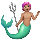 merman: medium skin tone per la piattaforma Whatsapp